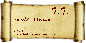 Tuskó Tivadar névjegykártya