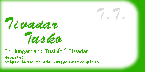 tivadar tusko business card